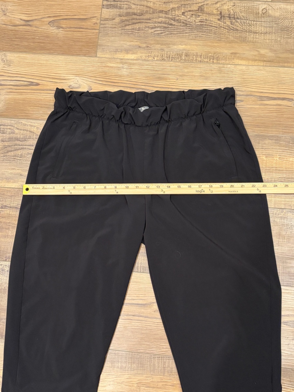 Talbots Black Pull-On Capris hem Detail zipper pockets Sz X1 relaxed fit comfy - Picture 7 of 15